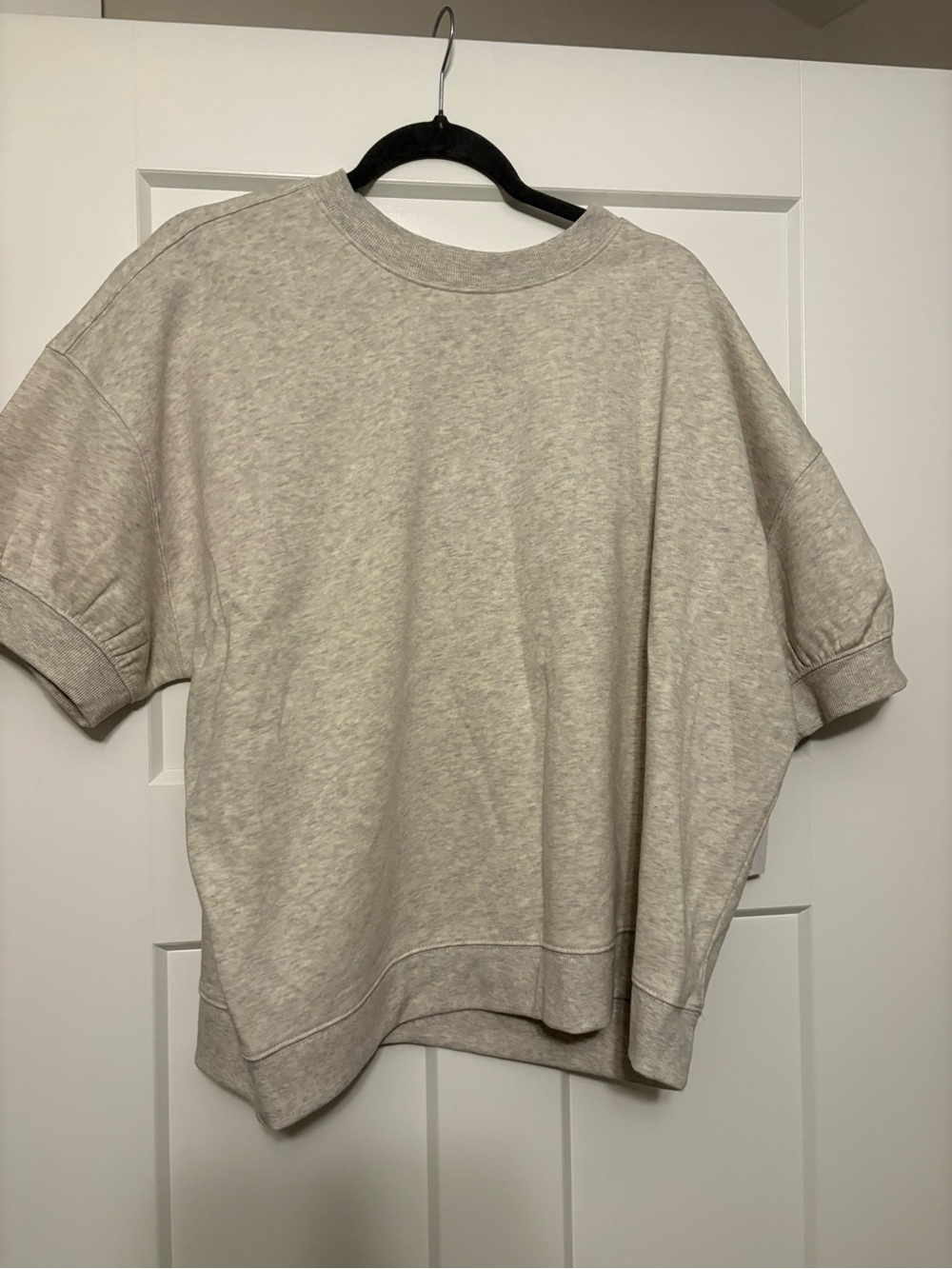 Time and Tru Men's Short-Sleeve Crewneck Sweater in Light Gray Heather